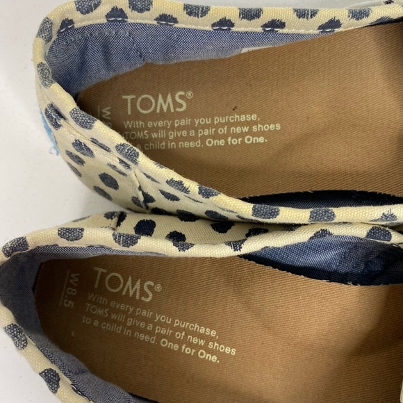 Toms Women's Polka Dot Slip On Shoe Size 8.5 - Picture 4 of 5